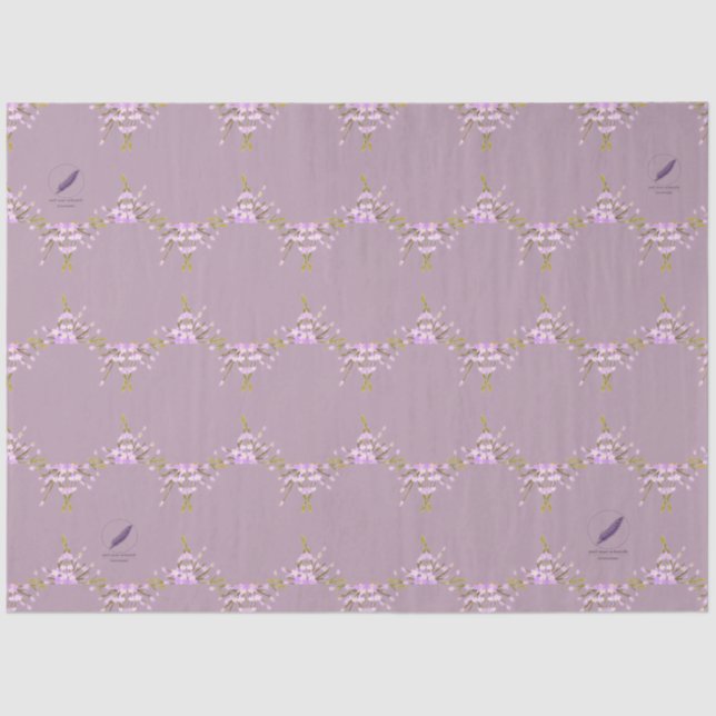Papel De Seda Blumen mauve Mel Mae Schmidt Stationery (Frente )