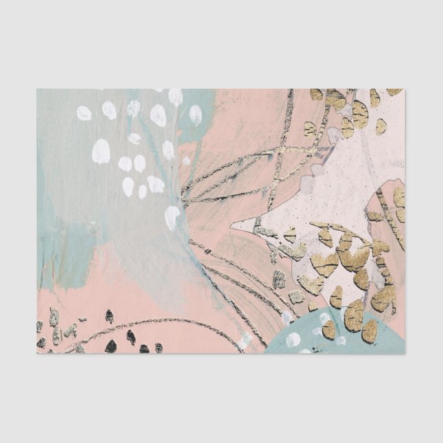 Papel De Seda Blush e Dourado I (Frente )