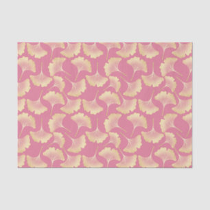 Papel De Seda Blush Ginkgo Luxe – Botânica Dourada em Rosa (3)
