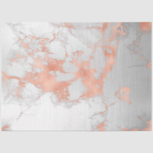 Papel De Seda Blush Glitter White Pink Marble Moderno