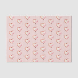 Papel De Seda Blush Pink Hearts Birthday