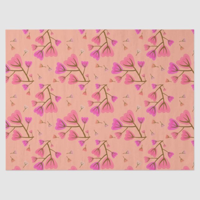 Papel De Seda Blushing Petals Decorative Tissue Paper (Frente )