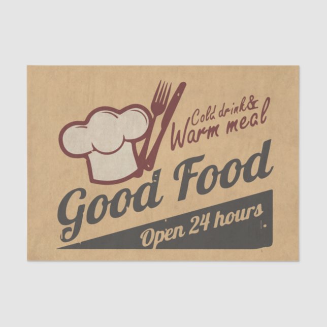 Papel De Seda Boa comida (Frente )