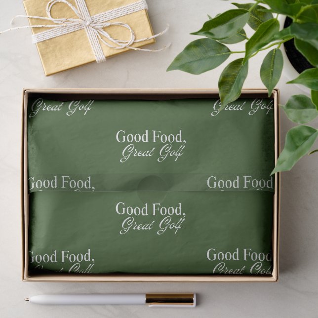 Papel De Seda Boa Comida, Ótimo Golfe | Deep Green Clubhouse  (Presente)