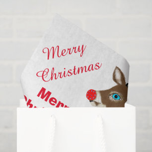 Papel De Seda Boas Festas Rena Saudação