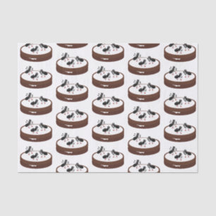 Papel De Seda Boas formigas patinando em desenho de biscoito