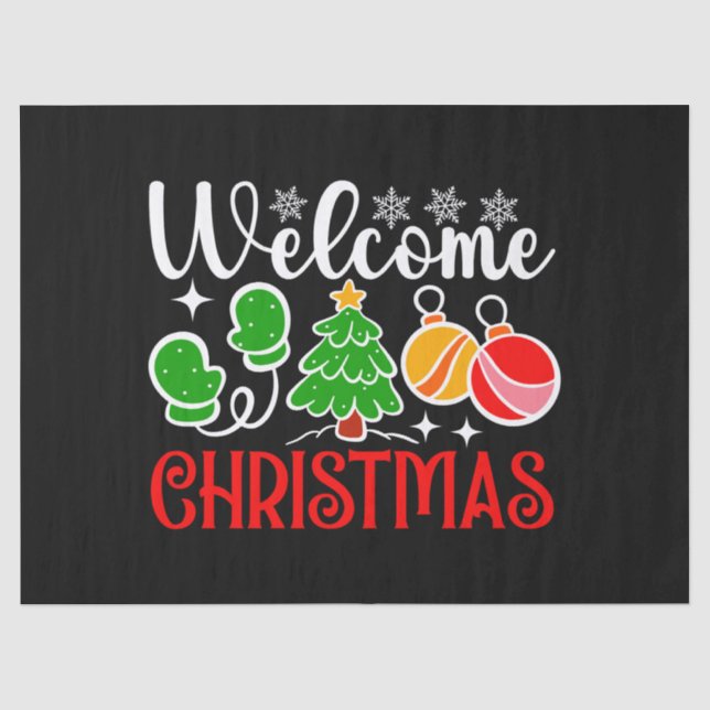 Papel De Seda Boas-vindas Natal-23758  (Frente )