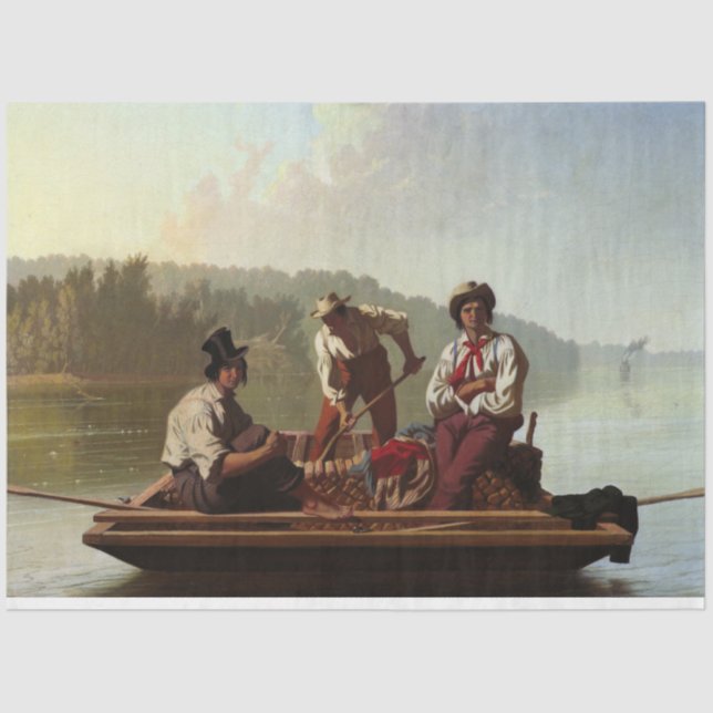 Papel De Seda Boatmen no rio Missouri (Frente )