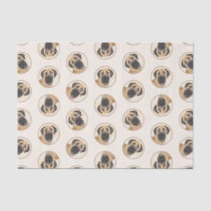 Papel De Seda Boerboel Pintura Vermelha Mastiff Pet Art