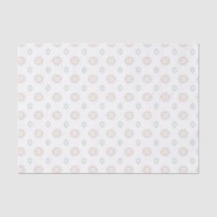 Papel De Seda Bohemian Chic Tan e Green Aztec Impressão geomét