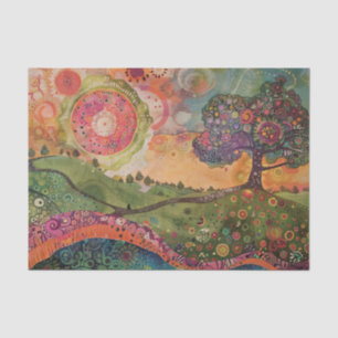 Papel De Seda Bohemian Hippie Swirl Decoupage