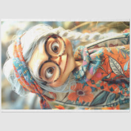 Papel De Seda Bohemian Sage Avó Hippie Decoupage