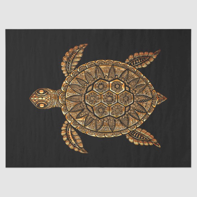 Papel De Seda Bohemian Turtle Tissue Paper (Frente )