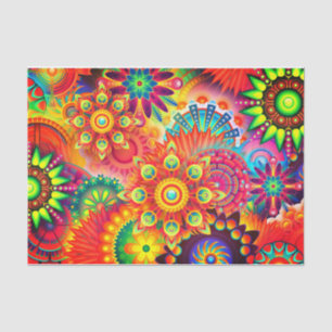 Papel De Seda Boho abstrato