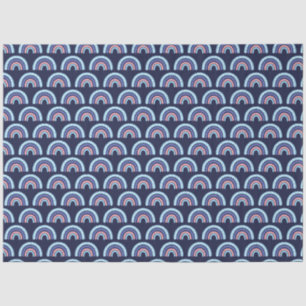 Papel De Seda Boho Arco-íris Rosa e Azul Marinho