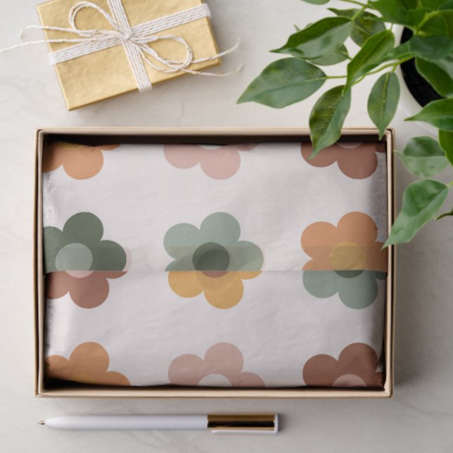 Papel De Seda Boho Blocks Floral (Presente)