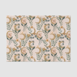 Papel De Seda Boho Blush Green Moon Chá de panela