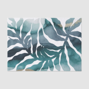 Papel De Seda Boho Botânico Kelp Monograma Aquarela Matisse