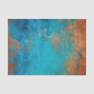 Papel De Seda Boho Copper Blue Rustic
