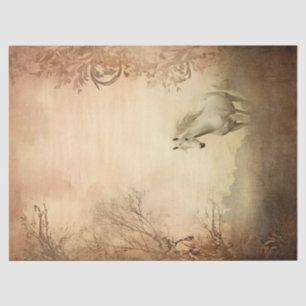 Papel De Seda Boho Elegant White Horse Decoupage