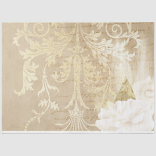 Papel De Seda Boho Floral Ephemera Design Série #12