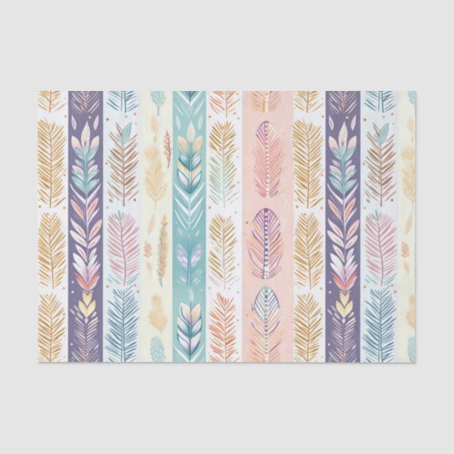 Papel De Seda Boho fofo pastel (Frente )