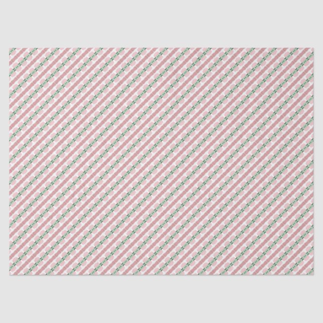 Papel De Seda Boho Funky Retro Eclectic Pastel Greve de Natal (Frente )