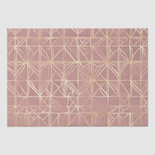 Papel De Seda Boho Geométrico Dourado Design de Decoupage