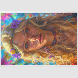 Papel De Seda Boho Hippie Flor Child Chic Decoupage