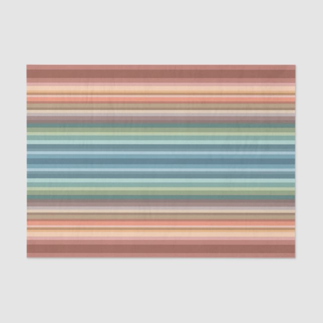 Papel De Seda Boho Modern Chic Stripes (Frente )