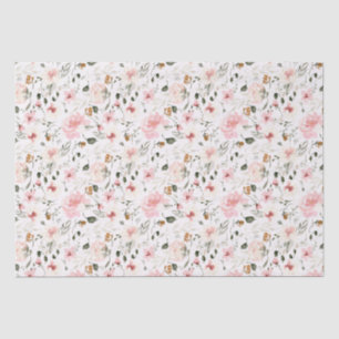 Papel De Seda Boho moderno floral aquarela