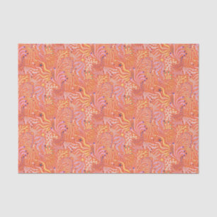 Papel De Seda Boho Praia de Seagrass Laranja