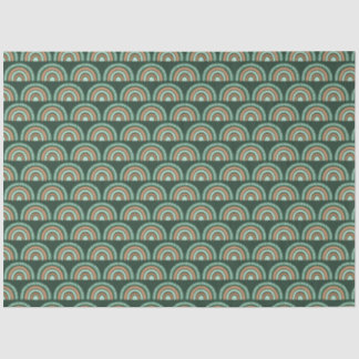 Papel De Seda Boho Rainbow Green e Brown