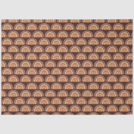 Papel De Seda Boho Rainbow Orange e Brown