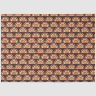 Papel De Seda Boho Rainbow Orange e Brown
