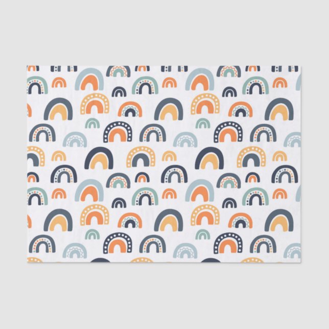 Papel De Seda Boho Rainbow Pattern (Frente )