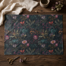 Papel De Seda Boho Romântico Decoupage Floral Rosa e Verde