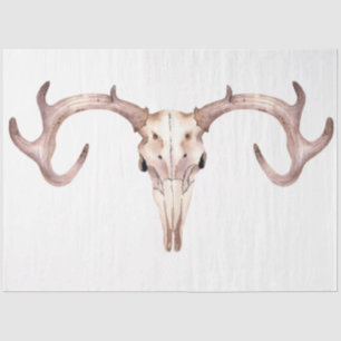 Papel De Seda Boho Skull and Flowers Series Design 1