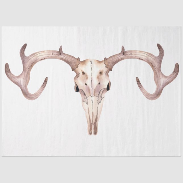 Papel De Seda Boho Skull and Flowers Series Design 1 (Frente )