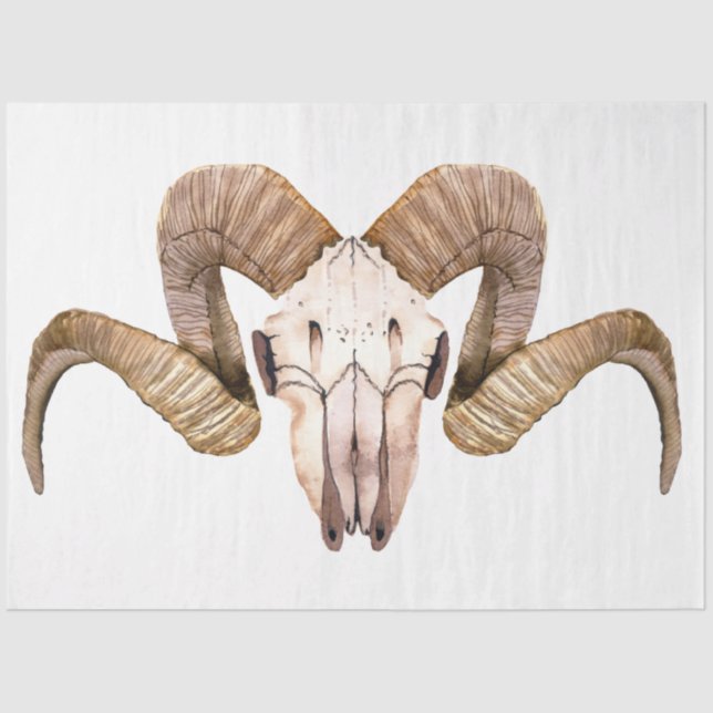 Papel De Seda Boho Skull and Flowers Series Design 2 (Frente )