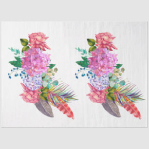 Papel De Seda Boho Skull and Flowers Series Design 6