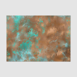 Papel De Seda Boho Teal Copper Grunge