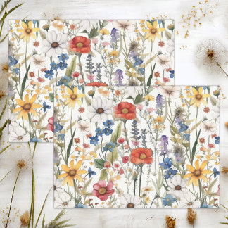 PAPEL DE SEDA BOHO VERÃO FLORAL DECOUPAMENTO