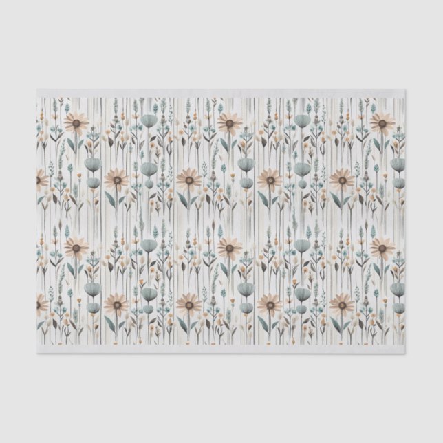 Papel De Seda Boho Wildflower (Frente )