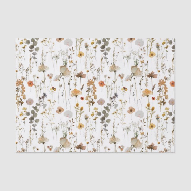Papel De Seda Boho Wildflower (Frente )