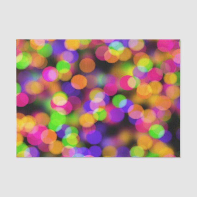 Papel De Seda Bokeh Multicolorido (Frente )