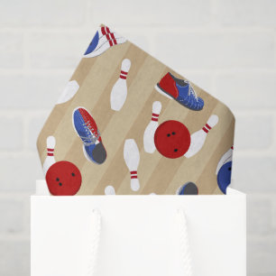 Papel De Seda Bola de boliche, pinos e Calçados padronizados