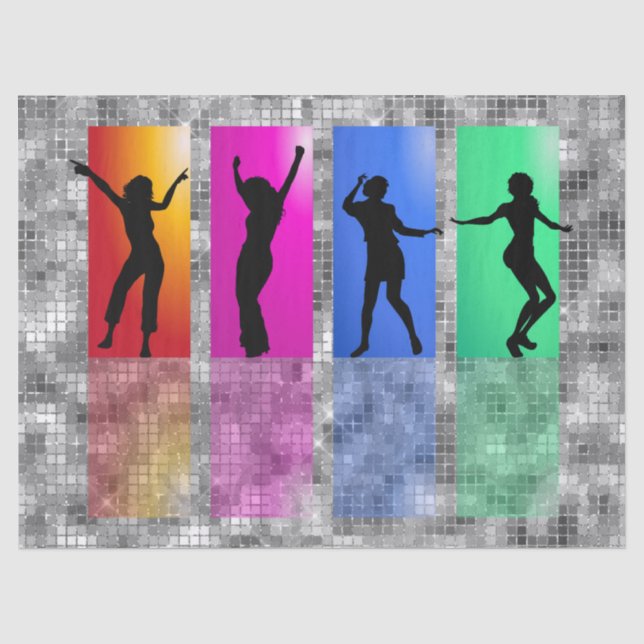 Papel De Seda Bola de discoteca de dança Hip Hop (Frente )