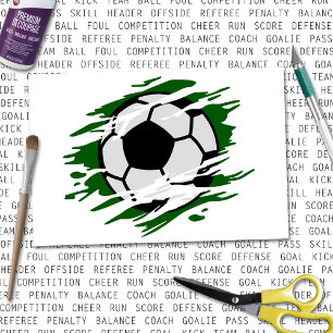 Papel De Seda Bola de Futebol Destruída