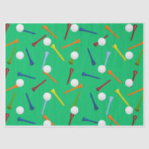 Bola de Golfe e Lenço de Tecido Colorido de Tee |